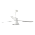 FARO 33760WT-22 - Dimmbarer Deckenventilator AMELIA L CONE LED/20W/230V 2700/3500/5000K weiß pr. 132 cm Wi-Fi Tuya + Fernbedienung
