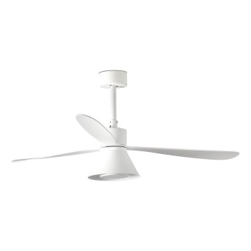 FARO 33760WT-22 - Dimmbarer Deckenventilator AMELIA L CONE LED/20W/230V 2700/3500/5000K weiß pr. 132 cm Wi-Fi Tuya + Fernbedienung