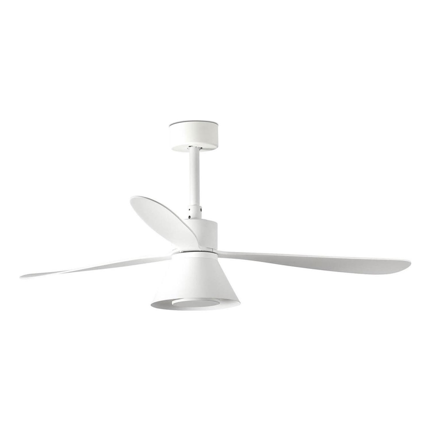 FARO 33760WT-22 - Dimmbarer Deckenventilator AMELIA L CONE LED/20W/230V 2700/3500/5000K weiß pr. 132 cm Wi-Fi Tuya + Fernbedienung
