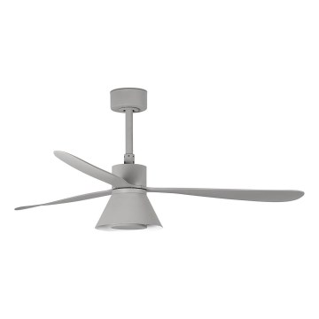 FARO 33762WT-24 - LED Dimmbarer Deckenventilator AMELIA L CONE LED/20W/230V 2700/3500/5000K grau pr. 132 cm Wi-Fi Tuya + Fernbedienung