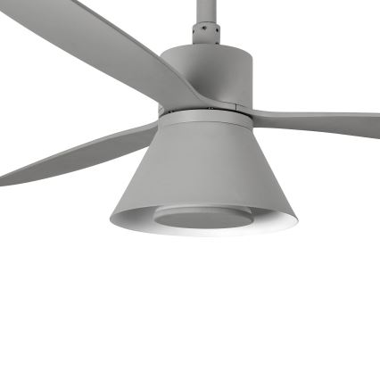 FARO 33762WT-24 - LED Dimmbarer Deckenventilator AMELIA L CONE LED/20W/230V 2700/3500/5000K grau pr. 132 cm Wi-Fi Tuya + Fernbedienung