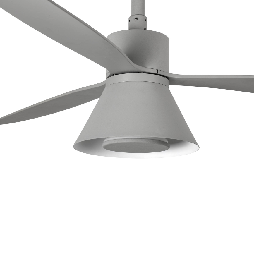 FARO 33762WT-24 - LED Dimmbarer Deckenventilator AMELIA L CONE LED/20W/230V 2700/3500/5000K grau pr. 132 cm Wi-Fi Tuya + Fernbedienung