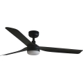 FARO 33815WT1S - LED-dimmbarer Deckenventilator PUNT M LED/18W/230V 2700/3000/4000K Ø 132 cm schwarz Wi-Fi Tuya + Fernbedienung