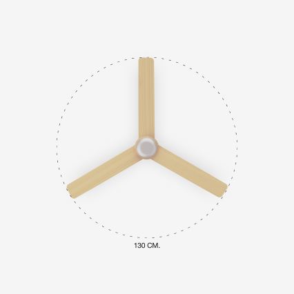 FARO 33816-20 - LED-Deckenventilator PUNT LED/18W/230V Wi‑Fi beige/weiß + Fernbedienung