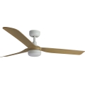 FARO 33816WT-20 - LED-dimmbarer Deckenventilator PUNT M LED/18W/230V braun/weiß Ø 132 cm Wi-Fi Tuya + Fernbedienung