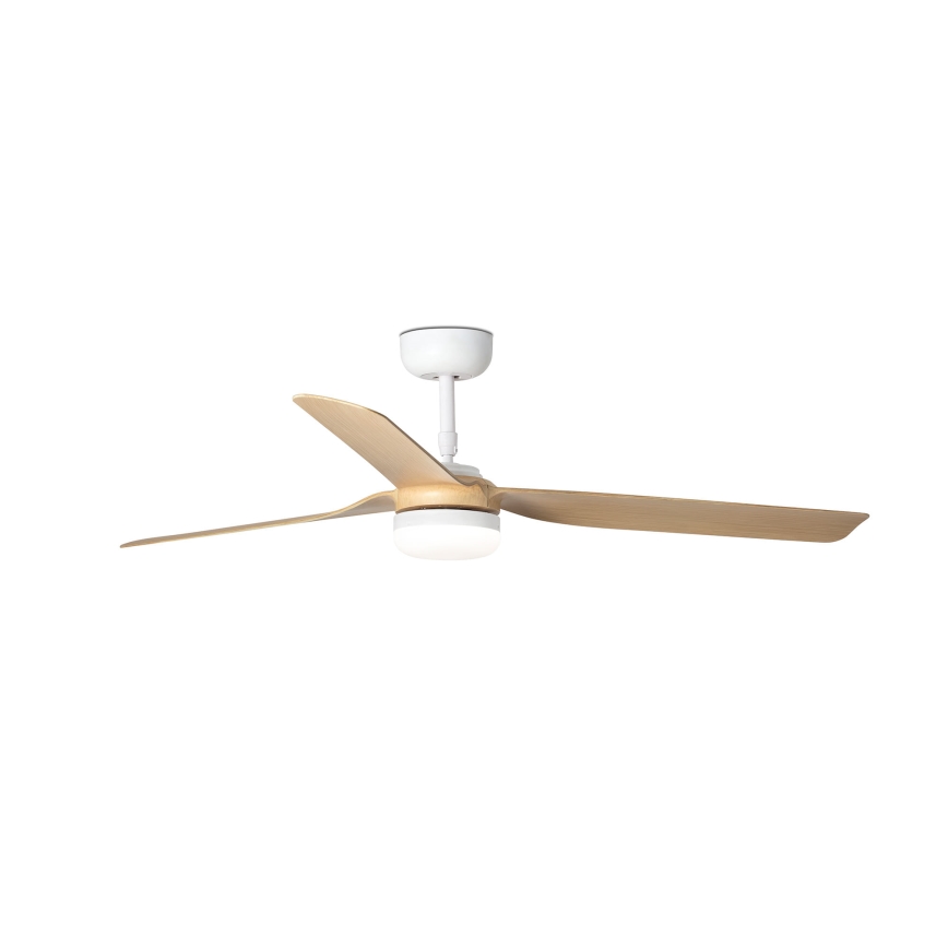 FARO 33816WT-20 - LED-dimmbarer Deckenventilator PUNT M LED/18W/230V braun/weiß Ø 132 cm Wi-Fi Tuya + Fernbedienung