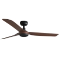 FARO 33817WT - Deckenventilator PUNT M braun/schwarz d 132 cm Wi-Fi Tuya + Fernbedienung