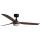 FARO 33817WT1S - LED-dimmbarer Deckenventilator PUNT M LED/18W/230V 2700/3000/4000K Ø 132 cm braun/schwarz Wi-Fi Tuya + Fernbedienung