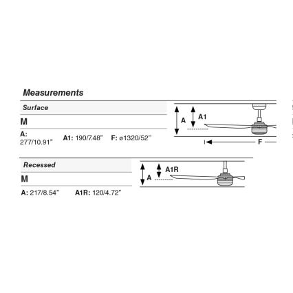 FARO 33817WT1S - LED-dimmbarer Deckenventilator PUNT M LED/18W/230V 2700/3000/4000K Ø 132 cm braun/schwarz Wi-Fi Tuya + Fernbedienung
