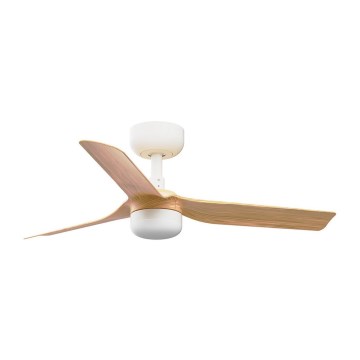 FARO 33821-1TW - LED-dimmbarer Deckenventilator MINI PUNT S LED/10W 2700/3000/4000K Holz/weiß Ø 90 cm + Fernbedienung