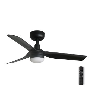 FARO 33822-1TW - LED-dimmbarer Deckenventilator MINI PUNT S mit LED/10W 2700/3000/4000K, schwarz, Ø 90 cm + Fernbedienung