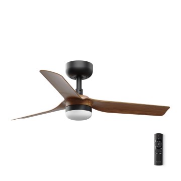 FARO 33823-1TW - Dimmbarer LED-Deckenventilator MINI PUNT S LED/10W 2700/4000/6000K braun/schwarz d 90 cm + Fernbedienung