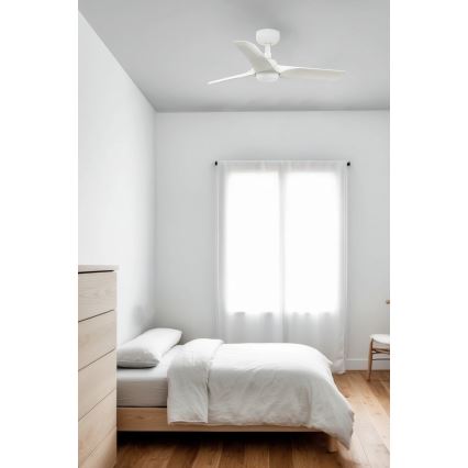FARO 33824WT-1TW - Dimmbarer LED-Deckenventilator HEY S LED/10W/230V 2700/4000/6000K weiß d 90 cm Wi-Fi Tuya + Fernbedienung