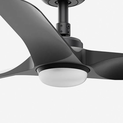 FARO 33825WT1S - Dimmbarer LED-Deckenventilator HEY S LED/10W/230V 2700/3000/4000K Ø 90 cm schwarz Wi-Fi Tuya + Fernbedienung
