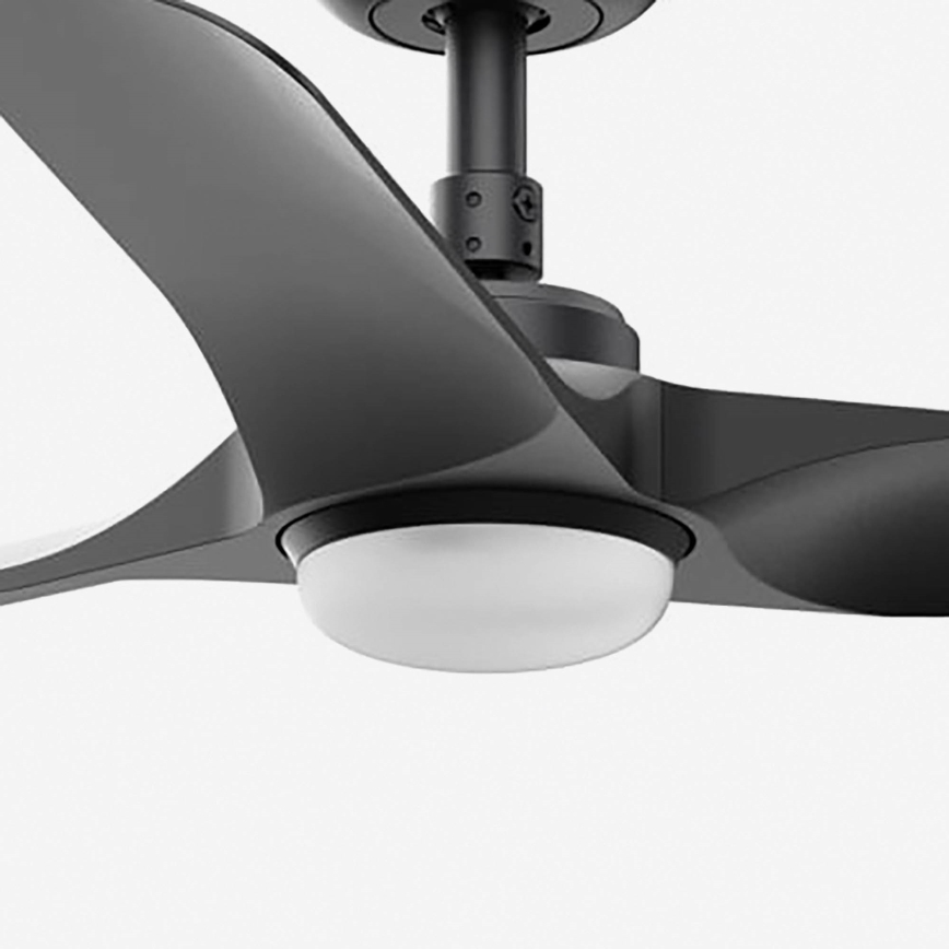 FARO 33825WT1S - Dimmbarer LED-Deckenventilator HEY S LED/10W/230V 2700/3000/4000K Ø 90 cm schwarz Wi-Fi Tuya + Fernbedienung