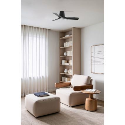 FARO 33827-1TW - LED-dimmbarer Deckenventilator HEY TUB S LED/10W/230V 2700/3000/4000K, schwarz, Ø 90 cm + Fernbedienung