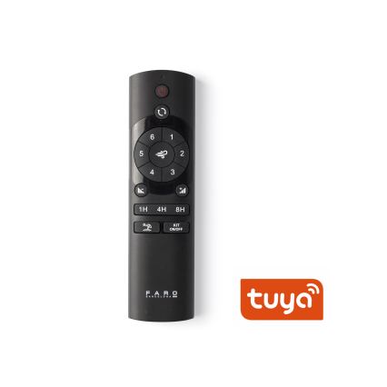 FARO 33827WT1S - LED-dimmbarer Deckenventilator HEY TUB S LED/10W/230V 2700/3000/4000K Ø 90 cm schwarz Wi-Fi Tuya + Fernbedienung