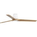 FARO 33838WT - Deckenventilator HEYWOOD TUB L Kiefer/Weiß Ø 132 cm Wi-Fi Tuya + Fernbedienung