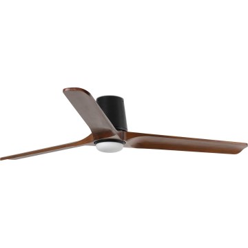FARO 33839-1TW - LED dimmbarer Deckenventilator HEYWOOD TUB L LED/10W/230V 2700/4000/6000K Kiefer/Schwarz Ø 132 cm + Fernbedienung