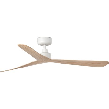 FARO 34195WT - Deckenventilator ROCKER M Ø 132 cm beige/weiß Wi-Fi Tuya + Fernbedienung