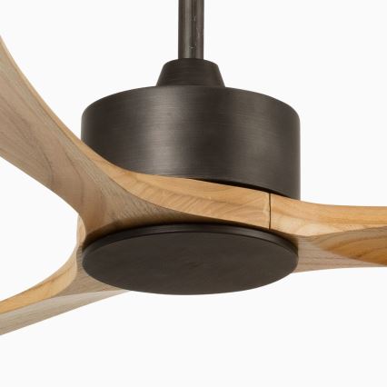 FARO 34200WPA - Deckenventilator KAUAI XXL Holz/Schwarz Ø 240 cm SMART + Fernbedienung