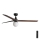 FARO 34276-11L - Deckenventilator KLIM L 1xE27/15W/230V Holz/schwarz d 150 cm + Fernbedienung