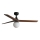 FARO 34277WT-11L - Deckenventilator KLIM M 1xE27/15W/230V Walnuss/schwarz d 125 cm Wi-Fi Tuya + Fernbedienung