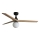 FARO 34283WT-11L - Deckenventilator KLIM M 1xE27/15W/230V Kiefer/schwarz d 125 cm Wi-Fi Tuya + Fernbedienung