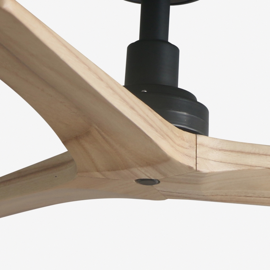 FARO 34284WP - Deckenventilator KLIM S Kiefer/schwarz d 92,5 cm SMART + Fernbedienung