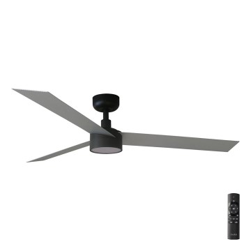 FARO 34286-1TW - Dimmbarer LED-Deckenventilator CRUISER L LED/18W/230V 2700/3000/4000K Ø 132 cm schwarz/grau + Fernbedienung