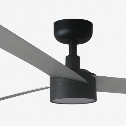 FARO 34287WT1S - Dimmbarer LED-Deckenventilator CRUISER XL LED/18W/230V 2700/3000/4000K Ø 160 cm grau/schwarz Wi-Fi Tuya + Fernbedienung
