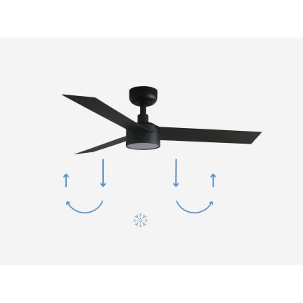 FARO 34289-1TW - LED-dimmbarer Deckenventilator CRUISER S LED/18W/230V 2700/3000/4000K Ø 106 cm schwarz + Fernbedienung