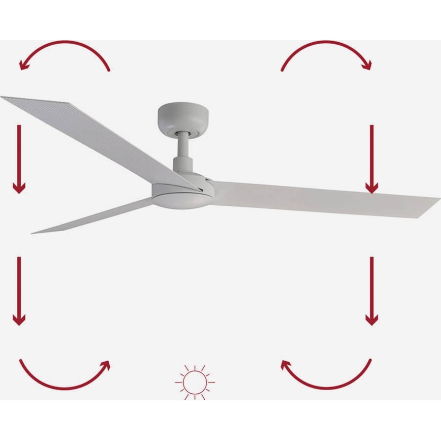 FARO 34290WP - Deckenventilator CRUISER L weiß Ø 132 cm SMART + Fernbedienung
