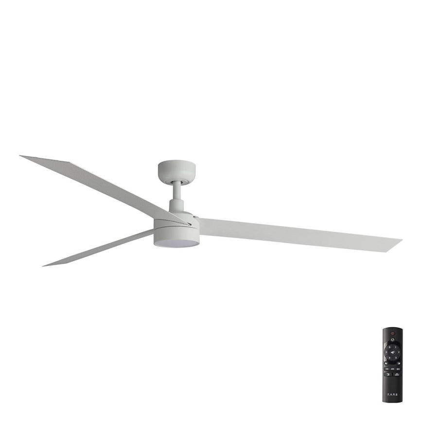 FARO 34292-1TW - Dimmbarer LED-Ventilator CRUISER LED/20W/230V 2700/4000/6500K d 160 cm weiß + Fernbedienung