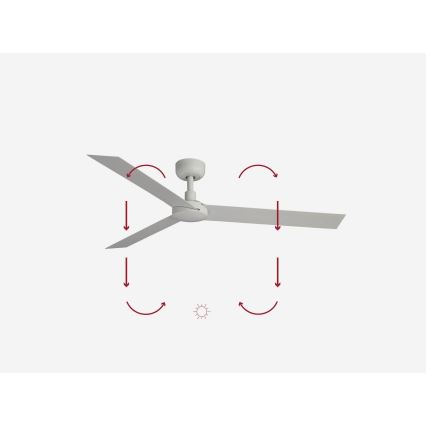 FARO 34292WP - Deckenventilator CRUISER XL Weiß Ø 160 cm SMART + Fernbedienung