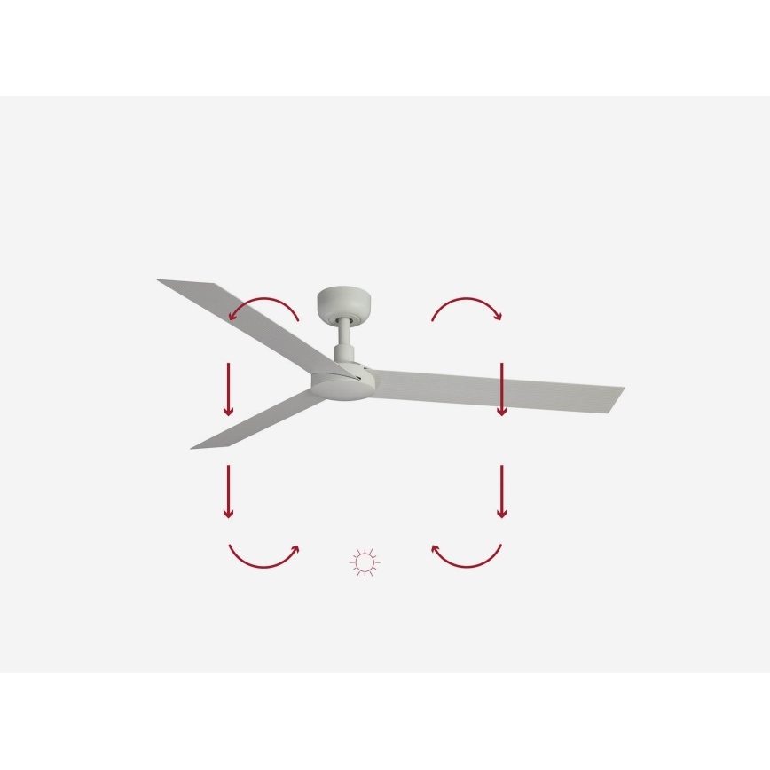 FARO 34292WP - Deckenventilator CRUISER XL Weiß Ø 160 cm SMART + Fernbedienung