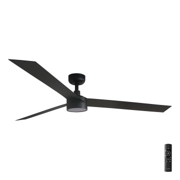FARO 34293-1TW - Dimmbarer LED-Deckenventilator CRUISER XL LED/18W/230V 2700/4000/6500K d 160 cm schwarz + Fernbedienung