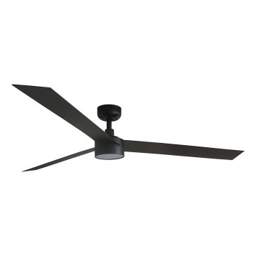 FARO 34293WT1S - LED-dimmbarer Deckenventilator CRUISER XL LED/18W/230V 2700/3000/4000K Ø 160 cm schwarz Wi-Fi Tuya + Fernbedienung
