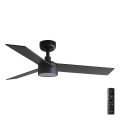 FARO 34296-1TW - Dimmbarer LED-Deckenventilator RUDDER S LED/18W/230V 2700/4000/6500K d 106 cm schwarz + Fernbedienung