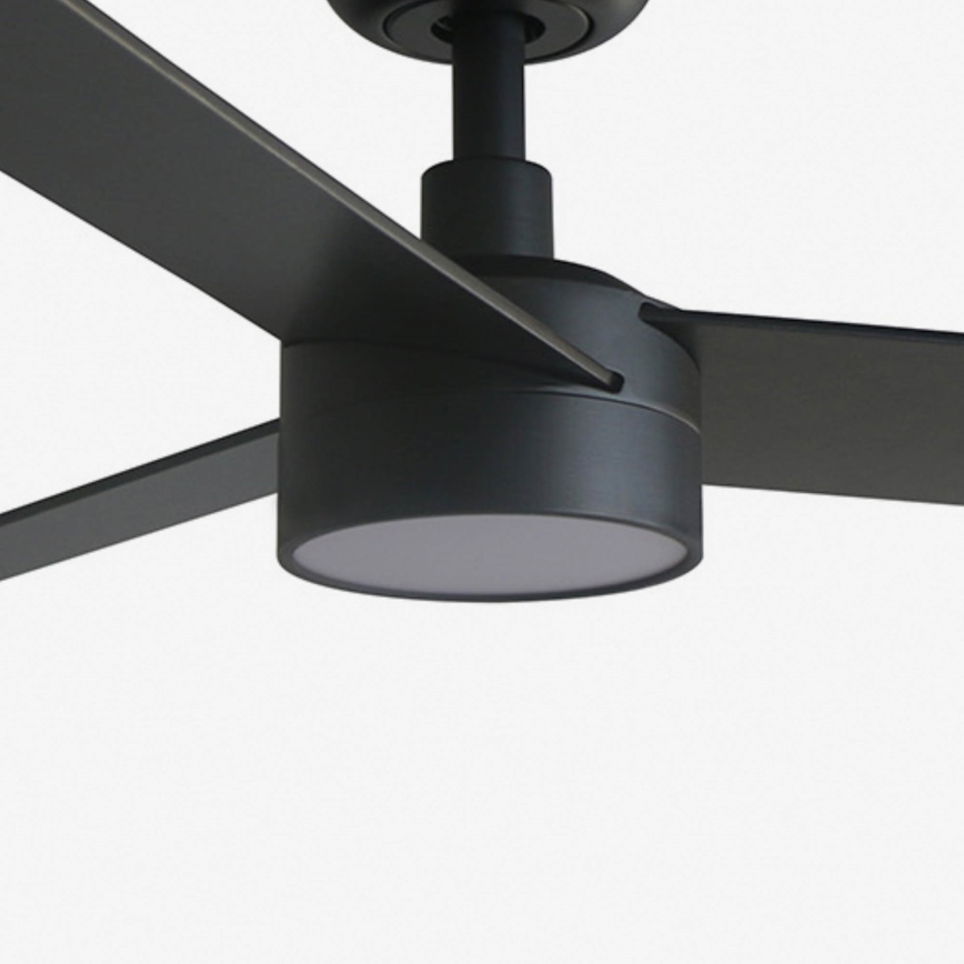 FARO 34296WT1S - LED-dimmbarer Deckenventilator RUDDER S LED/18W/230V 2700/3000/4000K Ø 106 cm braun/schwarz Tuya-WiFi + Fernbedienung