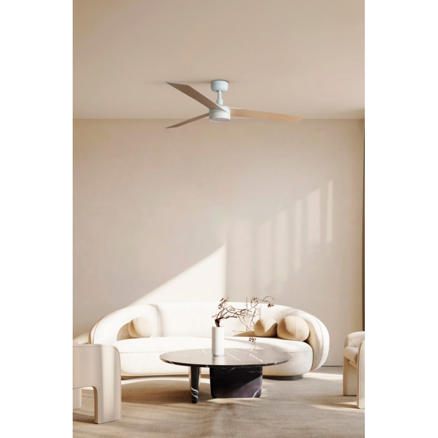 FARO 34297-1TW - Dimmbarer LED-Ventilator RUDDER L LED/20W/230V 2700/3000/4000K Ø 132 cm + Fernbedienung