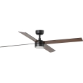 FARO 34356WT-1TW - Dimmbarer LED-Deckenventilator RUDDER L LED/18W/230V 2700/4350/6000K braun/schwarz d 132 cm Wi-Fi Tuya + Fernbedienung