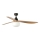FARO 34360WT-11L - Deckenventilator OUTWOOD L 1xE27/15W/230V braun/schwarz d. 150 cm Wi-Fi Tuya IP44 + Fernbedienung