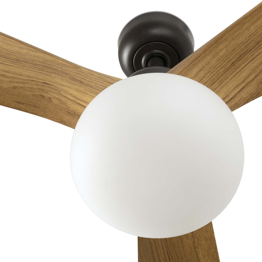 FARO 34360WT-11L - Deckenventilator OUTWOOD L 1xE27/15W/230V braun/schwarz d. 150 cm Wi-Fi Tuya IP44 + Fernbedienung