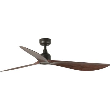 FARO 34362WT - Deckenventilator OUTWOOD L braun/schwarz, Ø 150 cm Wi-Fi Tuya IP44 + Fernbedienung
