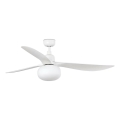 FARO 34363WT-11L - Deckenventilator OUTWOOD L 1xE27/15W/230V weiß Ø150 cm Wi-Fi Tuya IP44 + Fernbedienung