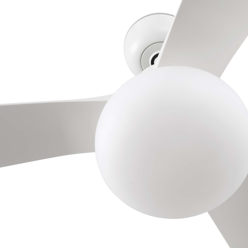 FARO 34363WT-11L - Deckenventilator OUTWOOD L 1xE27/15W/230V weiß Ø150 cm Wi-Fi Tuya IP44 + Fernbedienung