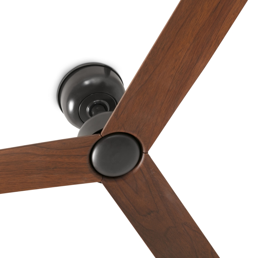 FARO 34372WT - Deckenventilator MARINE M Ø 125 cm braun/schwarz IP44 Wi-Fi Tuya + Fernbedienung