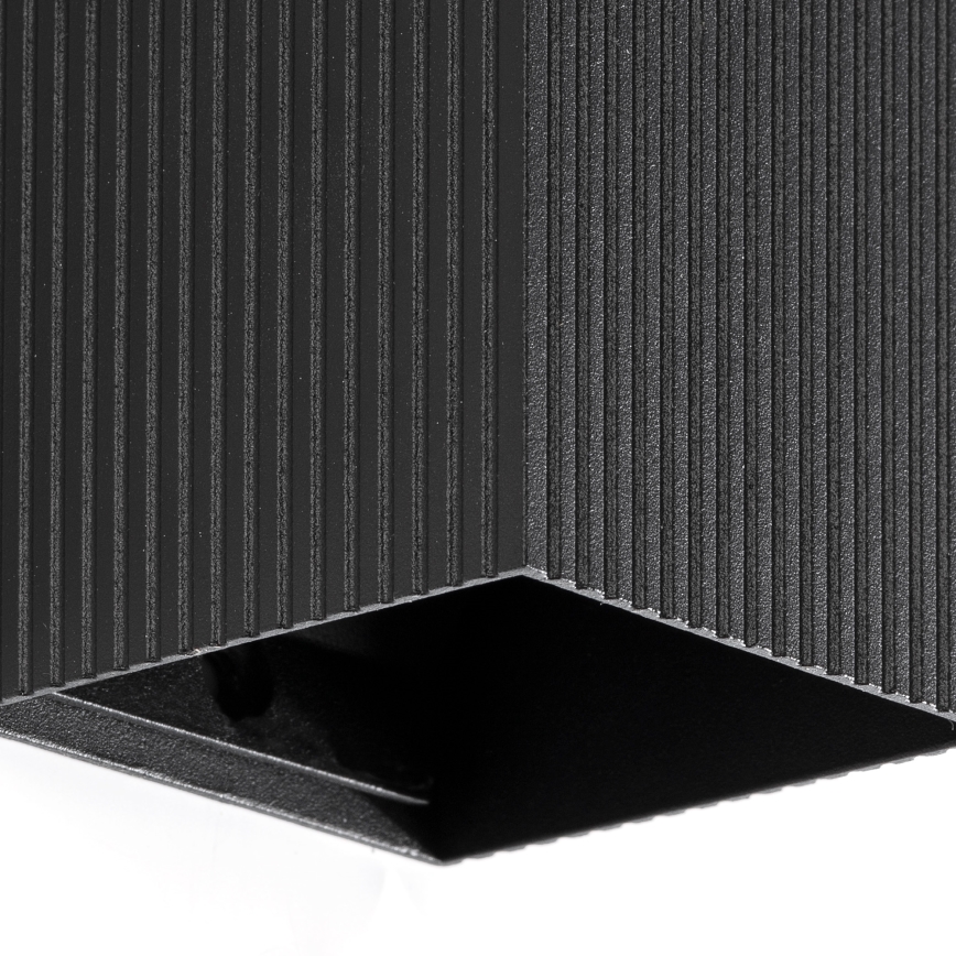 FARO 40535 - Wandleuchte SOLE 1xGU10/8W/230V schwarz gewellt eckig