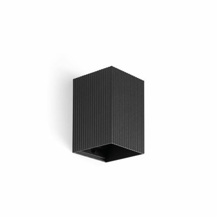 FARO 40535 - Wandleuchte SOLE 1xGU10/8W/230V schwarz gewellt eckig